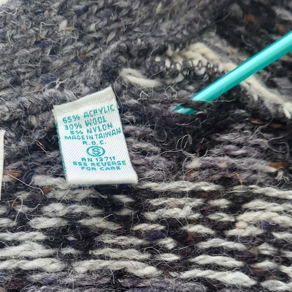 Milano Sport Women's Vest Grey/Cream Sz Small Argyle/Aztec/Fair Isle Pattern VTG - Picture 11 of 11